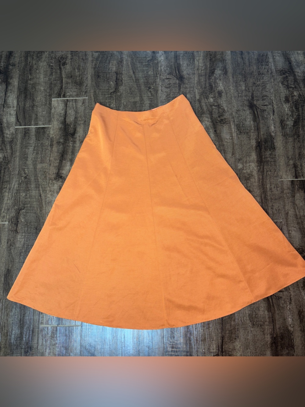Vince Orange A-Line Skirt